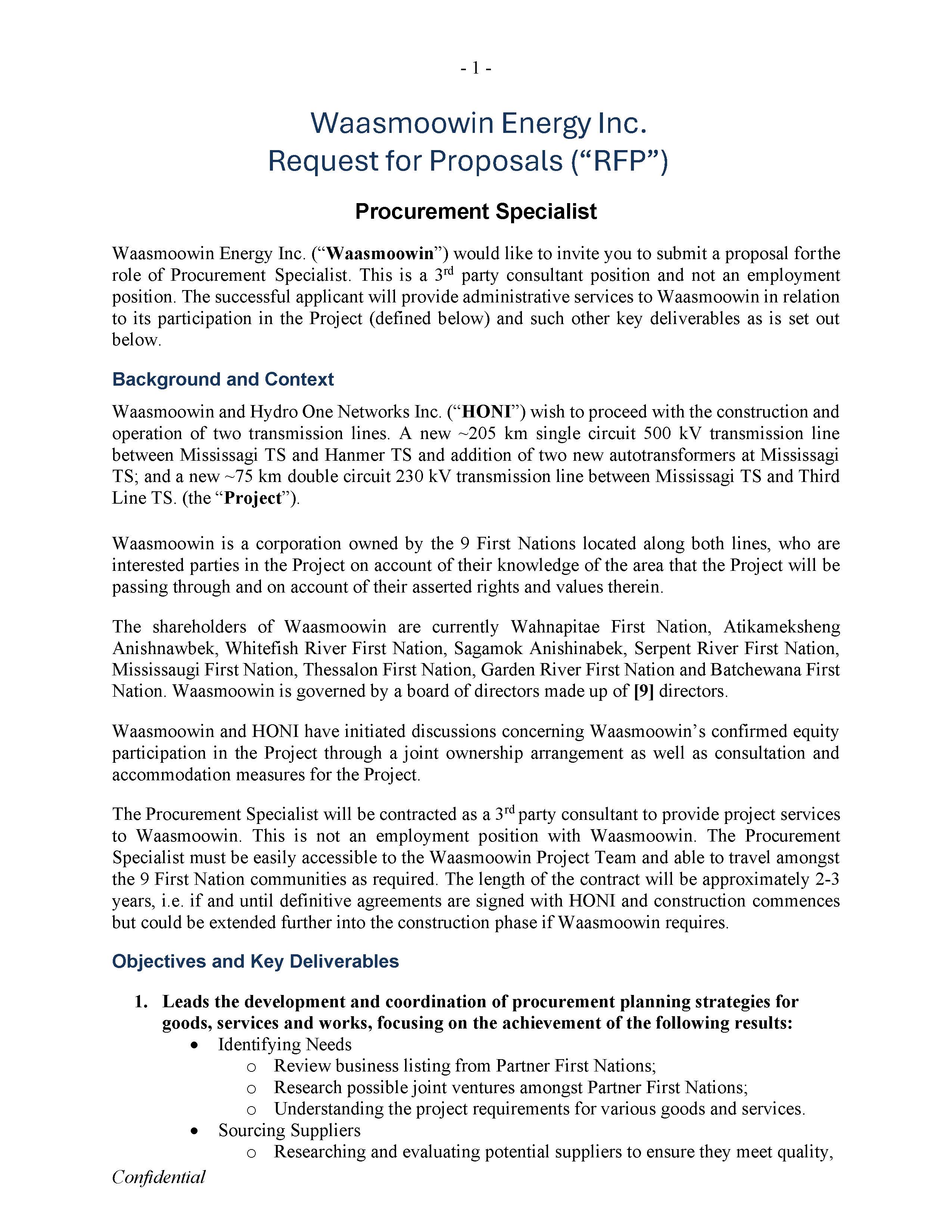 WEI RFP Procurement Specialist final 3APR2025 Page 1
