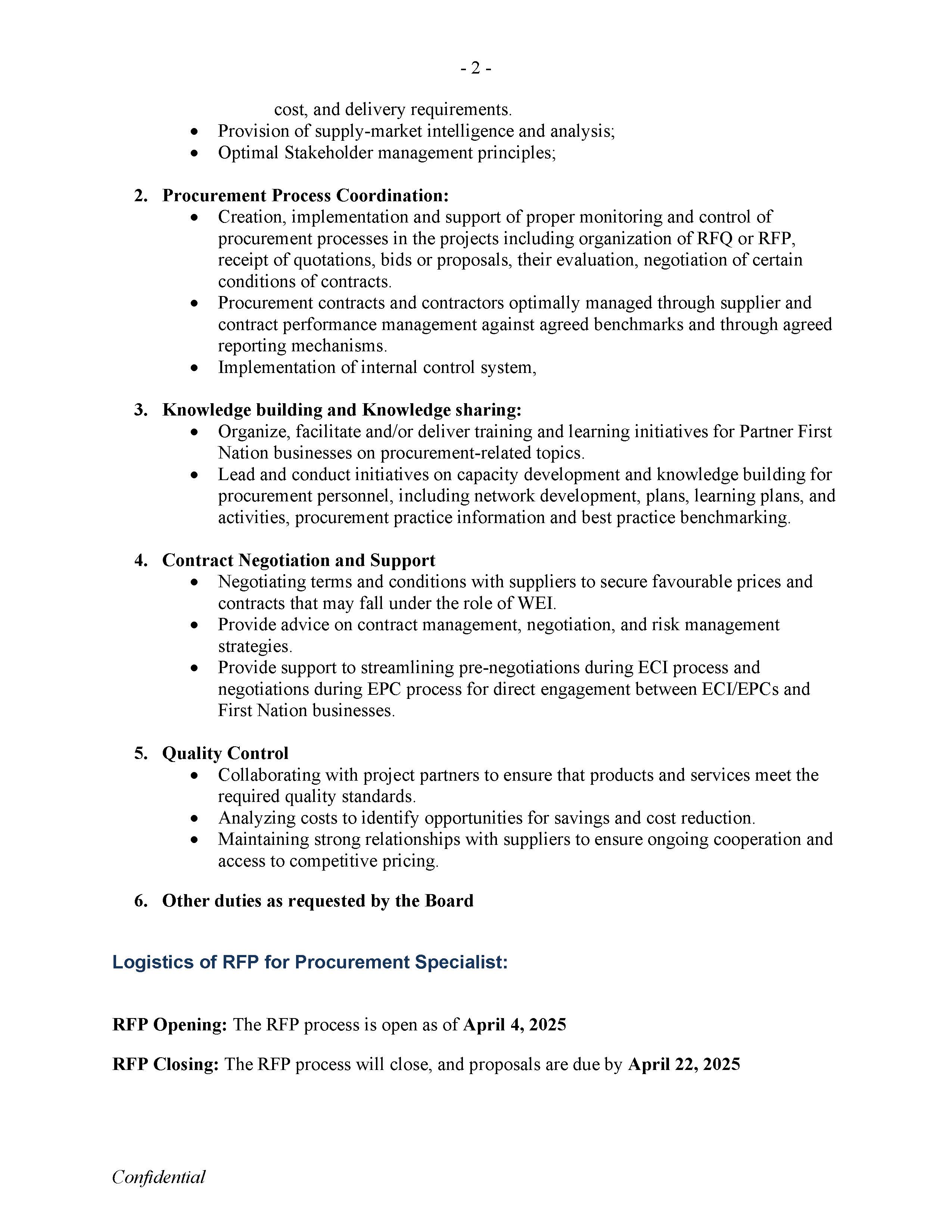 WEI RFP Procurement Specialist final 3APR2025 Page 2