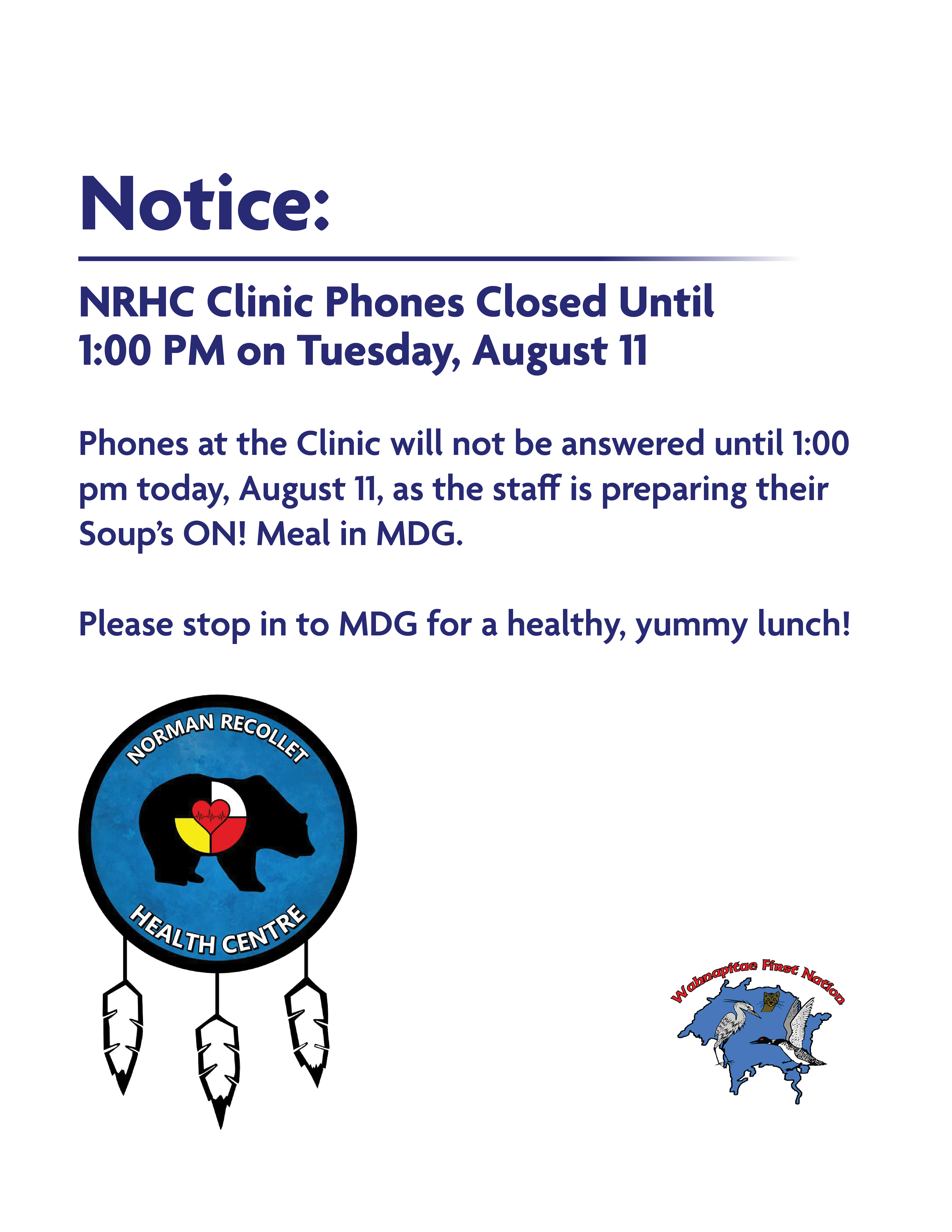 notice nrhc phones closed aug2026